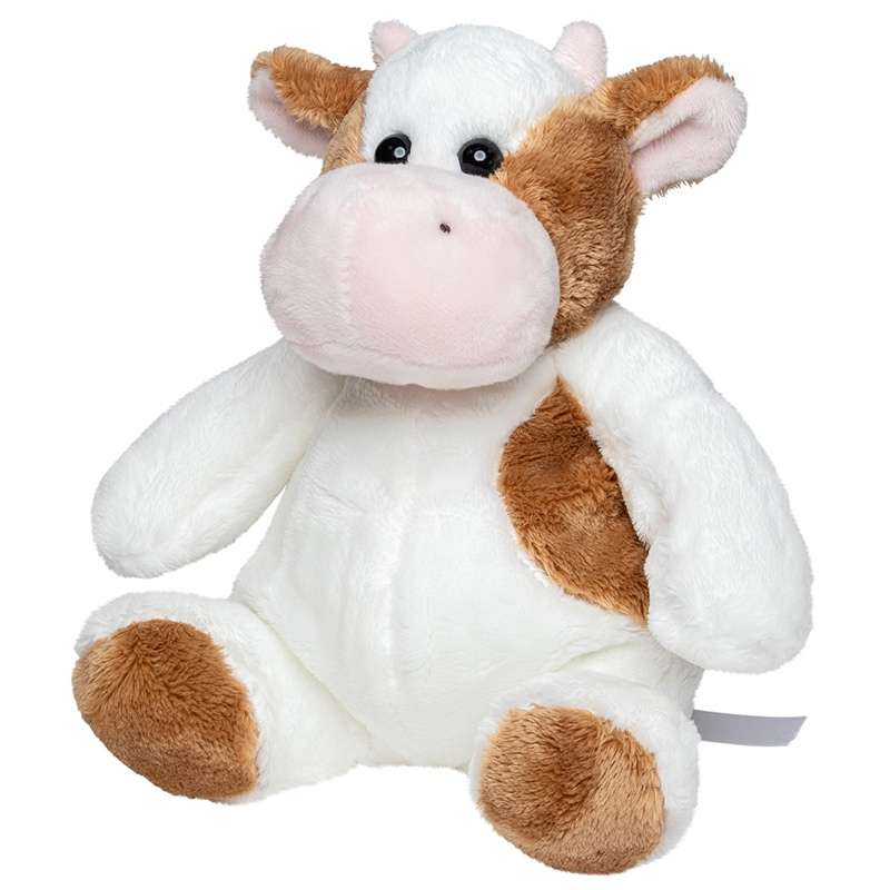 Peluche vache 25 cm in poliestere - Giocattolo a prezzi all'ingrosso