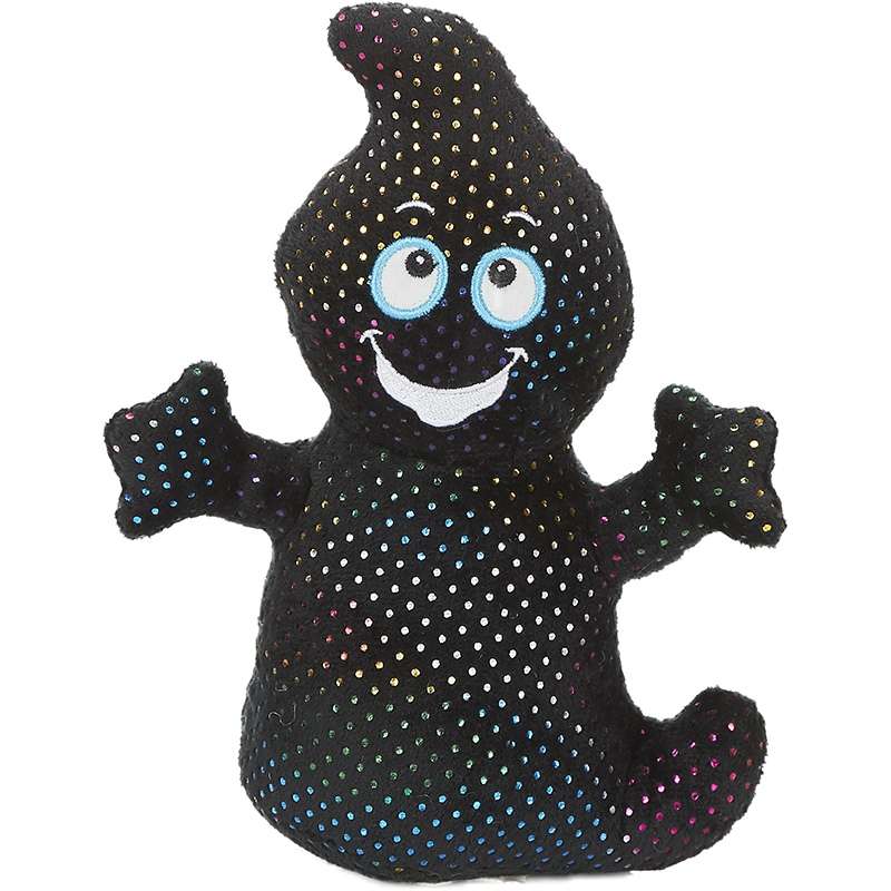 Peluche fantôme nera 19cm con occhi ricamati - Giocattolo a prezzi all'ingrosso