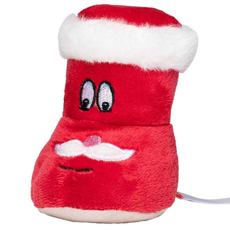 Weihnachtsstiefel Plüsch 7cm mit Microfaser - Weihnachtsaccessoire zu Großhandelspreisen