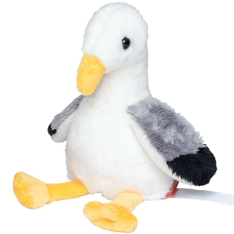 Pelúcia de gaivota 12cm com microfibra a preço grossista - Pelúcia a preço grossista