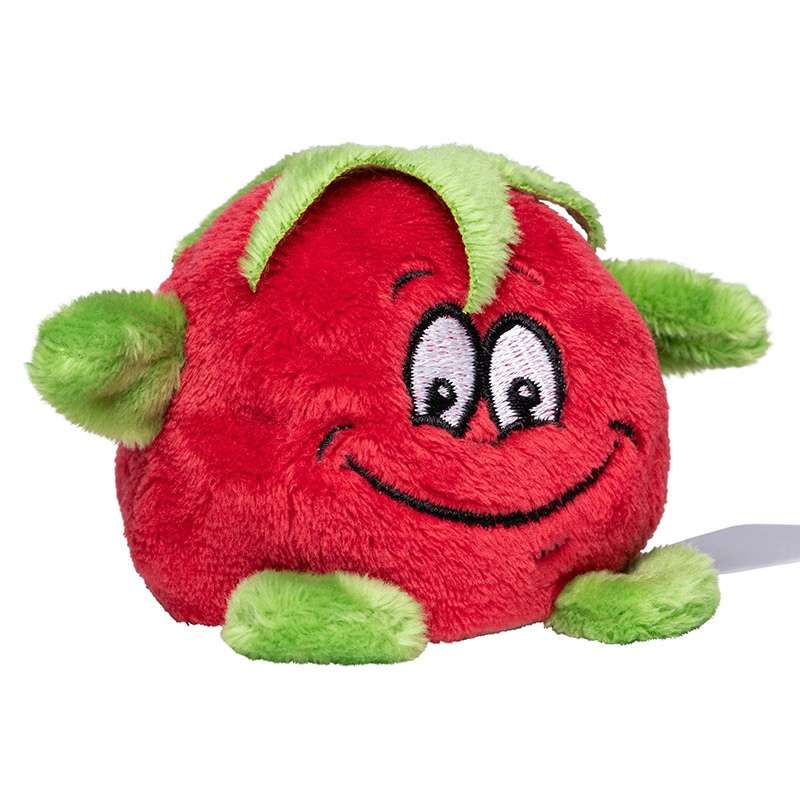 Peluche Tomate 7cm mit Mikrofasern zu Großhandelspreisen - Plüschspielzeug zu Großhandelspreisen