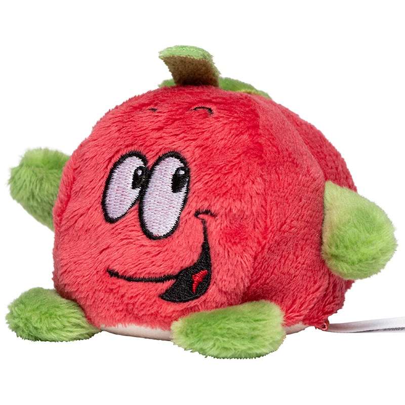 Peluche appel met microvezel onderkant 7cm tegen groothandelsprijzen - Knuffel tegen groothandelsprijzen