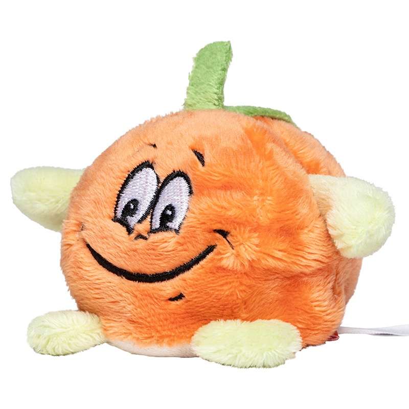 Peluche laranja 7cm com microfibra - Pelúcia a preço grossista