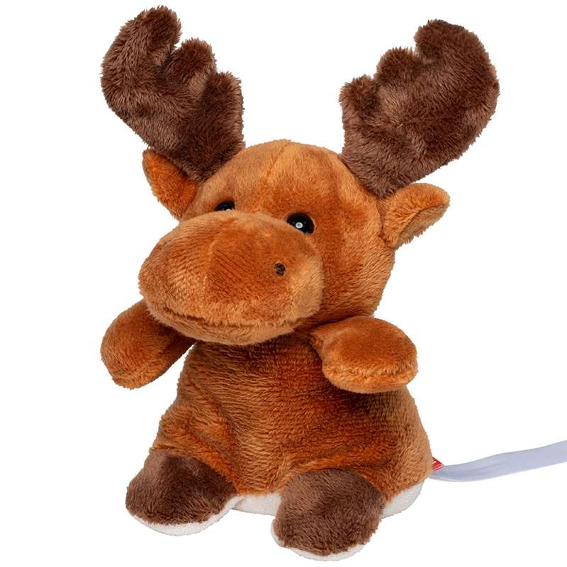 Peluche élan 12 cm con etichetta personalizzabile - Peluche a prezzi all'ingrosso