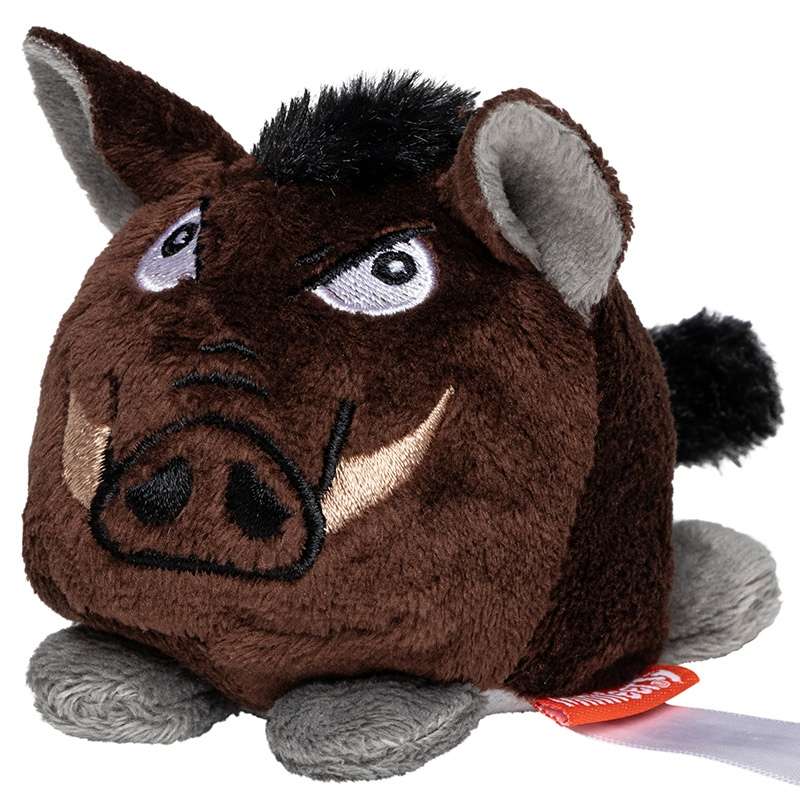 Peluche javali 7 cm com microfibra - Pelúcia a preço grossista