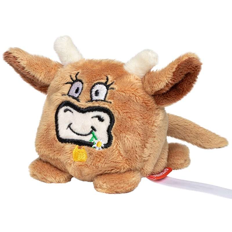Kuschelvache 7 cm mit Mikrofasern - Plüschspielzeug zu Großhandelspreisen