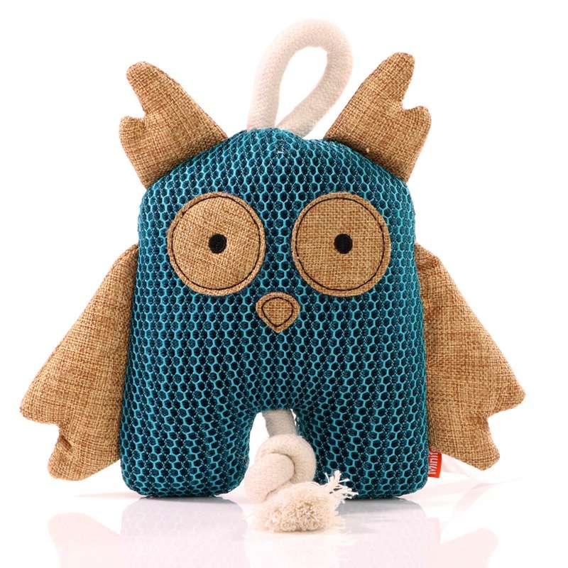 Peluche chouette 27.5 cm para perro a precios de mayorista - Accesorio para animales a precios de mayorista