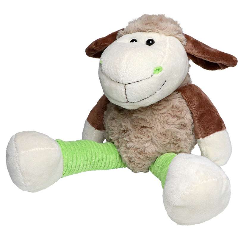Grote polyester schapenknuffel 21 cm tegen groothandelsprijzen - Knuffel tegen groothandelsprijzen