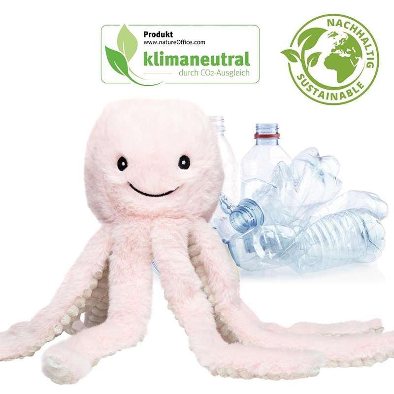 35 cm weiche Oktopus Plüschfigur aus recyceltem Polyester zu Großhandelspreisen - Plüschspielzeug zu Großhandelspreisen