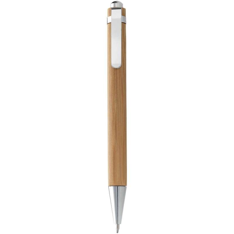 Retractable Bamboo Ballpoint Pen - 13.5 cm - Ballpoint pen at wholesale prices