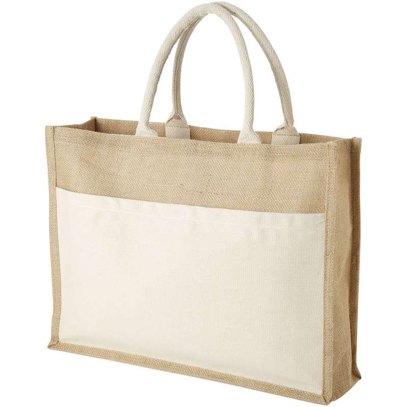 Large Jute Tote Bag, 18L Capacity at wholesale prices - Beach bag at wholesale prices