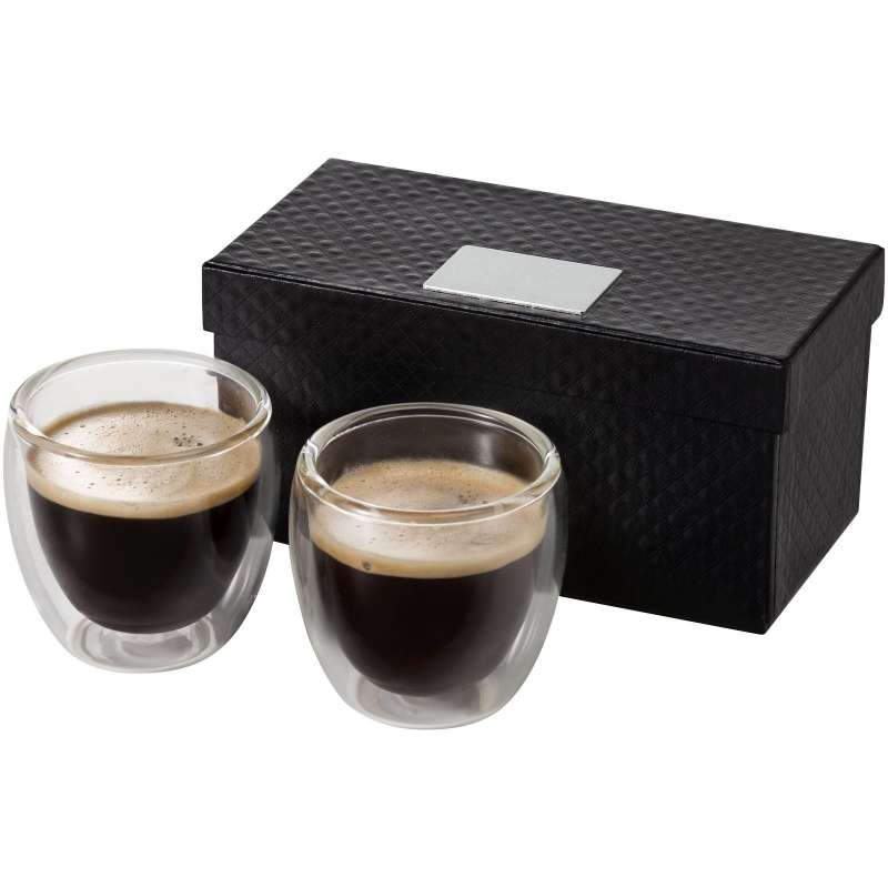Set of 2 Double-Wall Espresso Glasses at wholesale prices - Coffee service at wholesale prices