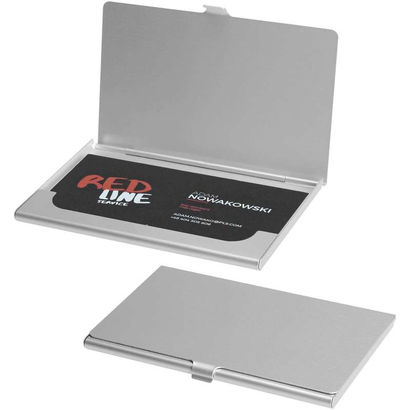 Aluminum Business Card Holder - 9.5 x 6 cm at wholesale prices - Office supplies at wholesale prices
