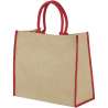 Farverig jute shoppingtas 40 x 35 x 20 cm - Indkøbspose til engrospris