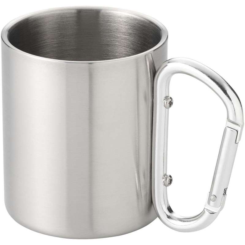 Mug isotherme 200ml con mosquetón a precios de mayorista - Accesorio de senderismo a precios de mayorista