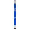 Anodiseret metal kuglepen med stylet 13,8 cm - Pen 2 i 1 til engrospris
