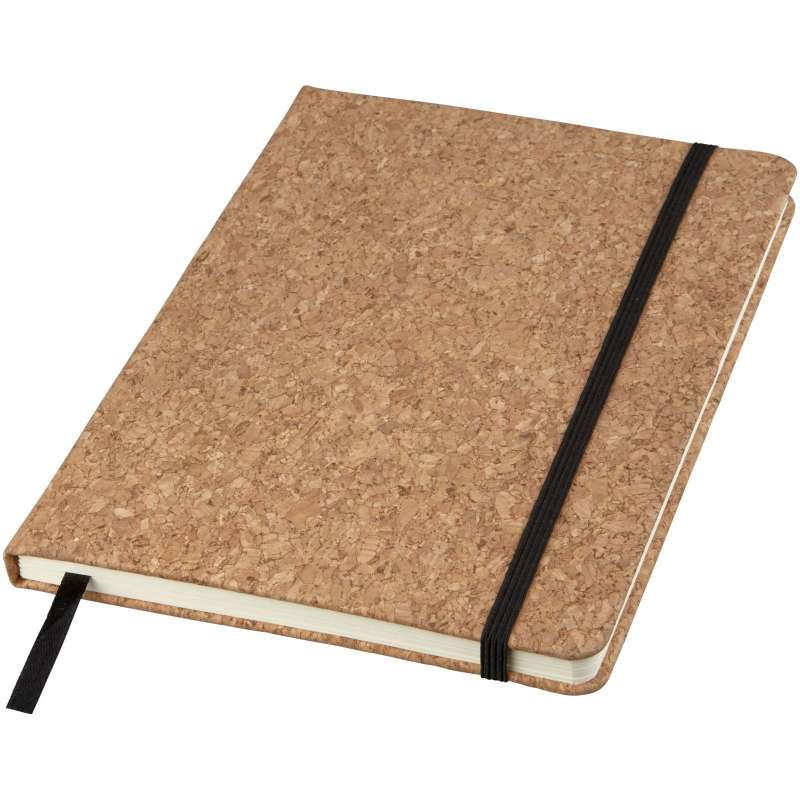 A5 Cork Notebook with Black Elastic Closure at wholesale prices - Office supplies at wholesale prices