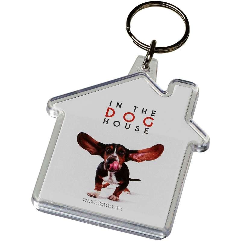 Transparante huissleutelhouder 7 x 6,1 cm - Sleutelhangers tegen groothandelsprijzen