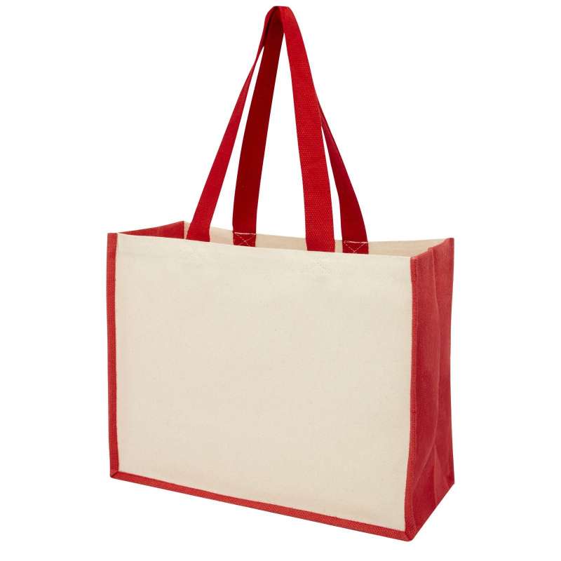 23L Heavy-Duty Canvas and Jute Tote Bag at wholesale prices - Beach bag at wholesale prices
