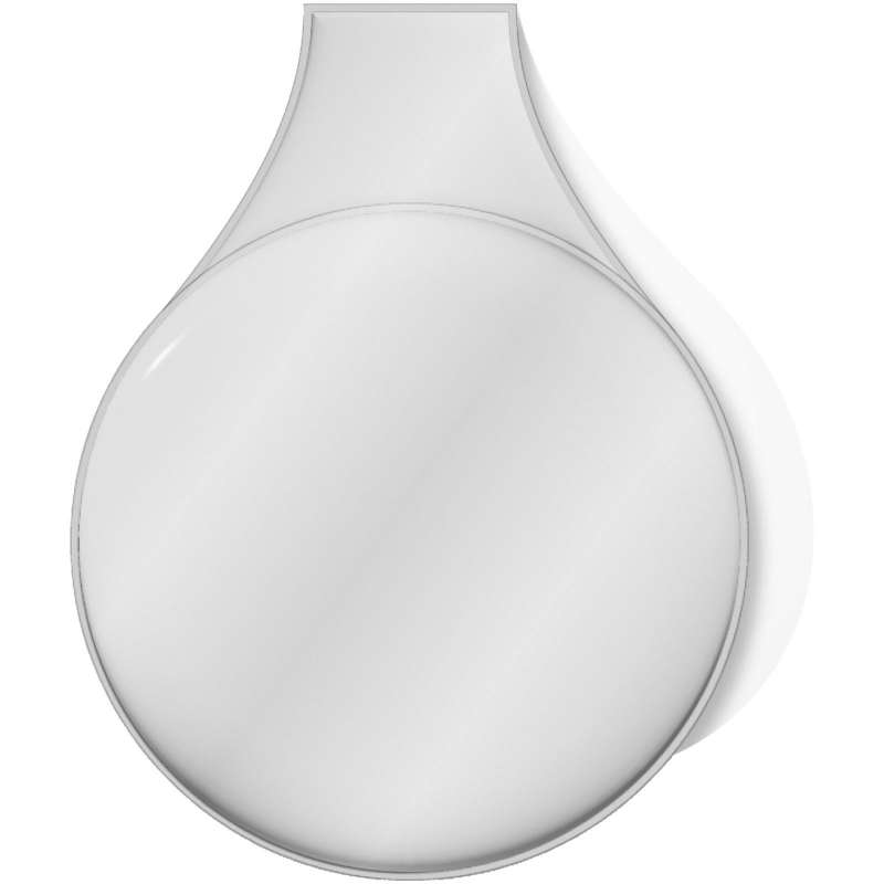 Reflekterende rund magnet 10,8 x 5,1 cm - Tekstiltilbehør til engrospris