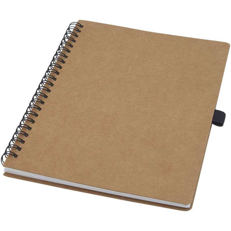 A5 Spiral Notebook in Recycled Cardboard - Recyclable accessory at wholesale prices