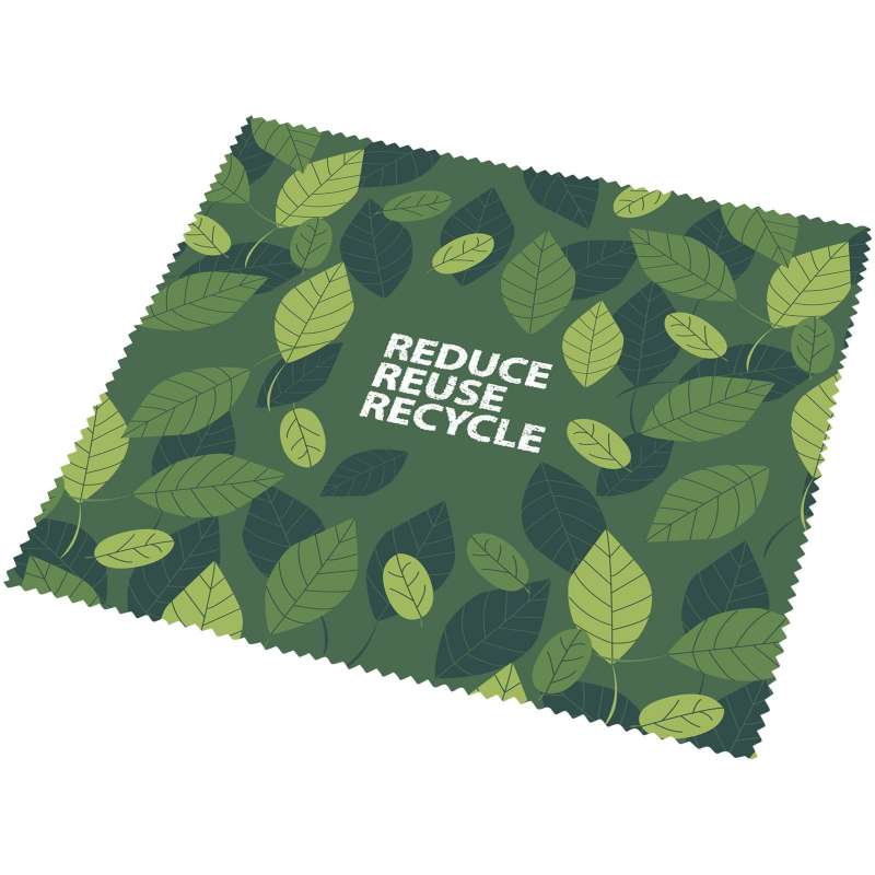 Grand chiffon de nettoyage Caro en PET recyclé - Accessoire recyclable à prix de gros