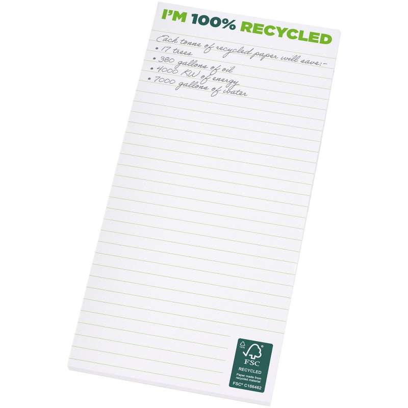 Bloc-notes 1/3 A4 recyclé Desk-Mate - Article de papeterie à prix grossiste