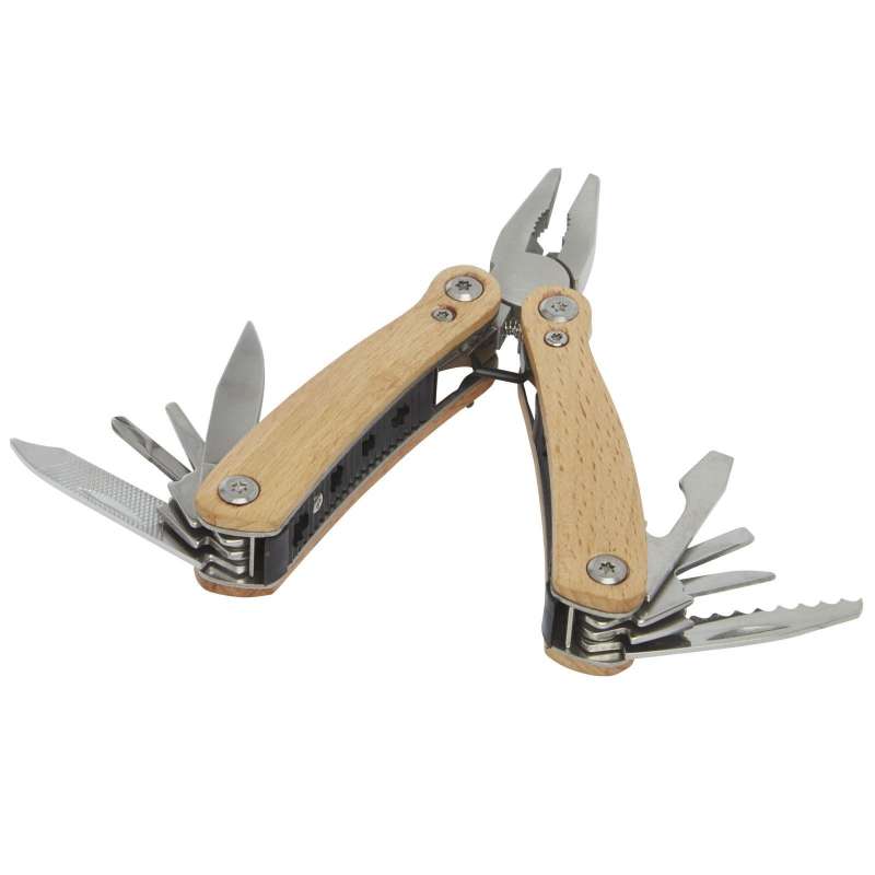 Medium Wooden Multi-Tool with 12 Functions at wholesale prices - Pocket knife at wholesale prices