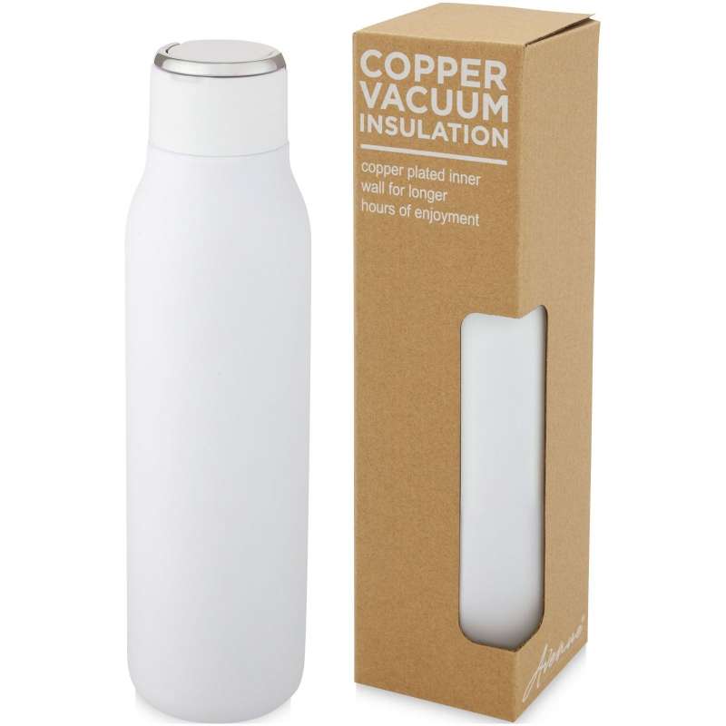 Bouteille isotherme 600 ml avec couche de cuivre et avec boucle métallique à prix de gros - Accessoire recyclable à prix grossiste