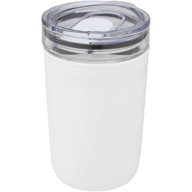 Gobelet en verre Bello de 420 ml avec paroi extérieure en plastique recyclé - Accessoire recyclable à prix de gros