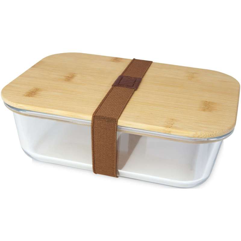 1000ml Glass Lunch Box with Bamboo Lid - Cookie box at wholesale prices