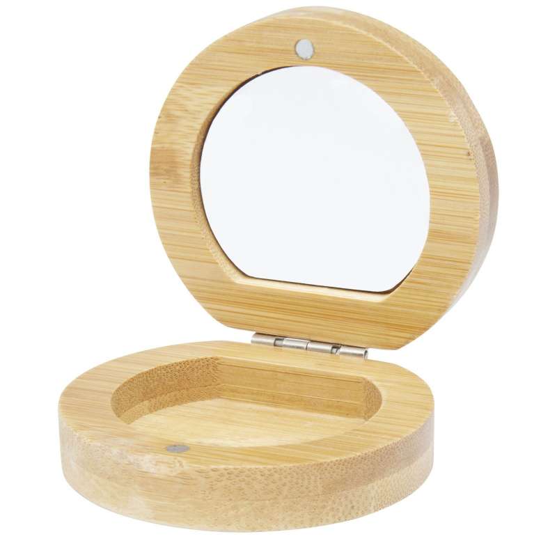 Espejo de bolsillo compacto de bambú 6,9 cm - Producto de madera a precios de mayorista