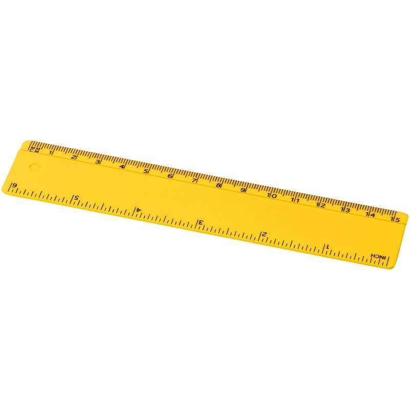 Règle Refari de 15 cm en plastique recyclé - Accessoire recyclable à prix grossiste