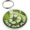 5cm White Circular Recycled Keychain - Recyclable accessory at wholesale prices 5cm White Circular Recycled Keychain - Recyclable accessory at wholesale prices