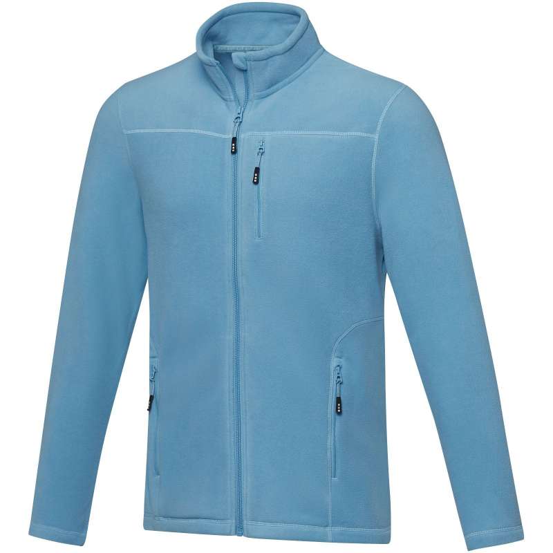 Veste Amber pour homme en polaire recyclée GRS entièrement zippée - Accessoire recyclable à prix grossiste