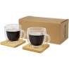 Conjunto de 2 copos térmicos 250 ml - caneca de vidro a preço grossista