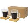 Conjunto de 2 copos térmicos 350 ml vidro - caneca de vidro a preço grossista