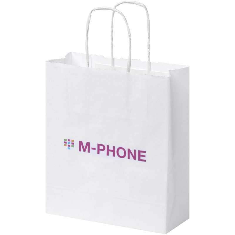 Bolsa de papel Kraft 21 x 18 x 8 cm - saco de papel a precios de mayorista