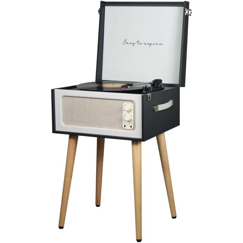 Tocadiscos vintage con pies de madera 46 cm - Radio de poste a precios de mayorista