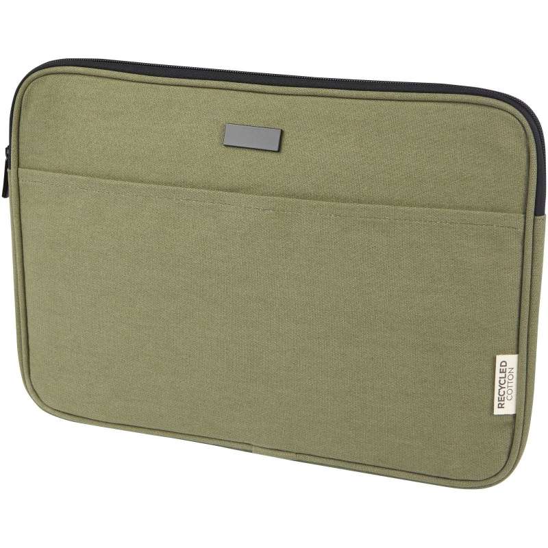 14-Inch Recycled Canvas Laptop Sleeve - Recyclable accessory at wholesale prices