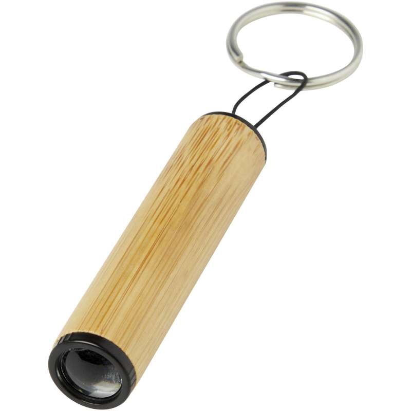 Bamboo Cane key ring with light - Wooden keychains at wholesale prices