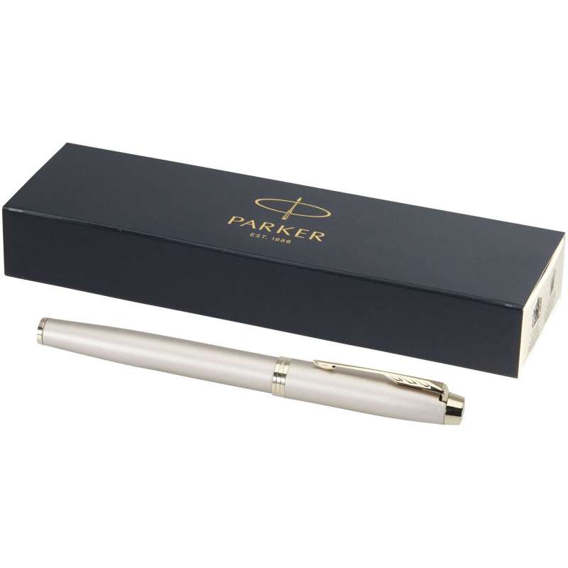 Elegant rollerpenna 13,6 cm rostfritt stål - Parker-penna till grossistpris