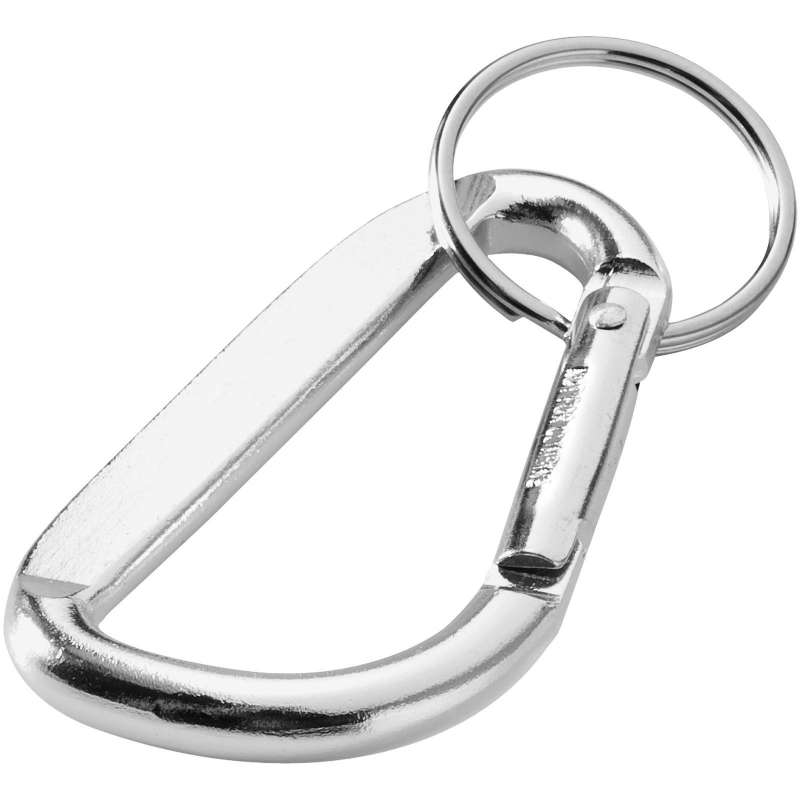 Recycled Aluminum Keychain Carabiner, 6x3 cm - Recyclable accessory at wholesale prices
