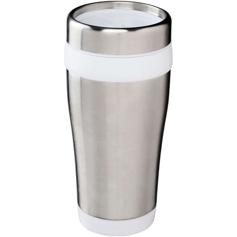 Gobelet avec isolation Elwood de 410 ml en acier inoxydable recyclé certifié RCS - mug en métal à prix de gros