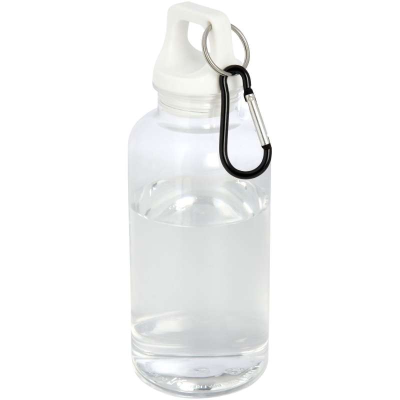 Bouteille d'eau Oregon de 400 ml en aluminium recyclé certifié RCS avec mousqueton - Accessoire recyclable à prix grossiste