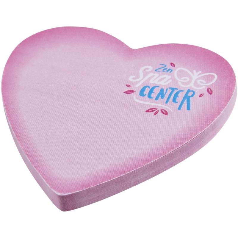 Post-its recyclés Sticky-Mate® en forme de cur - Accessoire recyclable à prix de gros