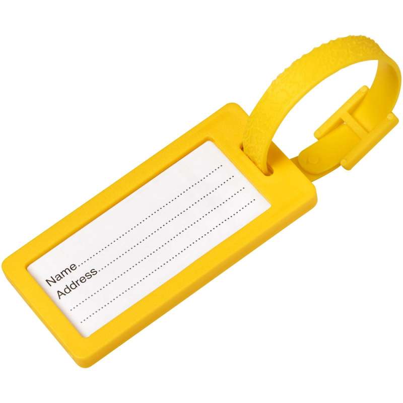 Återvunnen bagageetikett 8x4 cm transparent - Bagageetikett till grossistpris