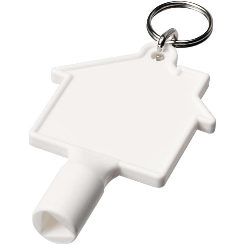 Porte-clés Maximilian pour clé utilitaire recyclée en forme de maison - Accessoire recyclable à prix grossiste