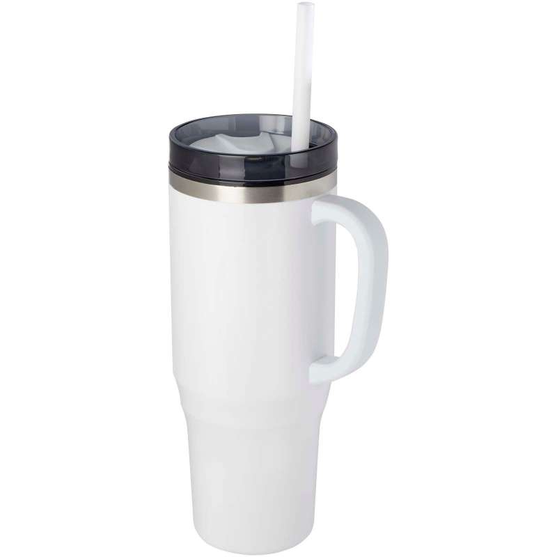 Isolerad mugg 1200 ml i återvunnet stål till grossistpris - Glas med sugrör till grossistpris