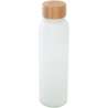 Botella de vidrio mate de 500 ml con tapa de bambú - Botella a precios de mayorista